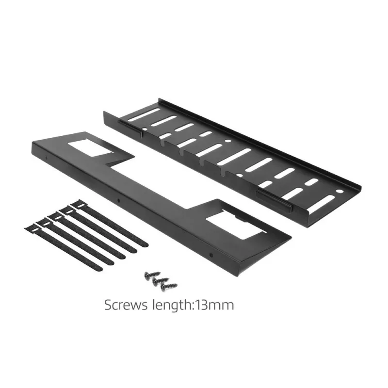 Taca do zarządzania kablami pod biurkiem ACT 40 cm stal, prosta, udźwig 3 kg (S400×G140×W100 mm)