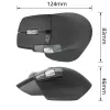 Mysz laserowa bezprzewodowa ACT AC5147 — praworęczna, RF + Bluetooth, 4800 DPI, 6 przycisków, szara