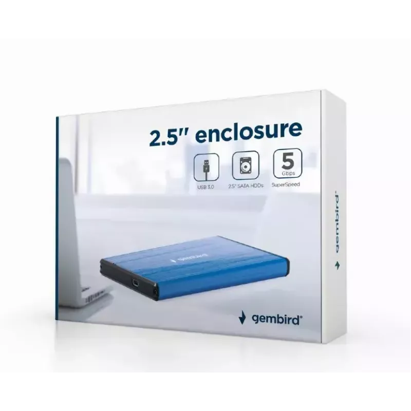 Obudowa HDD Gembird EE2-U3S-3-DB niebieska 2.5 cala