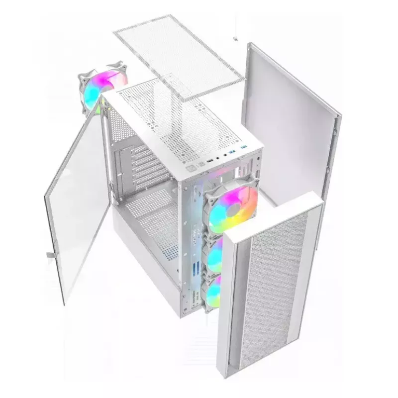 Obudowa komputerowa Fornax 4000 ARGB, ATX, biała