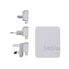 Przenośna ładowarka podróżna GaN 140W Xtorm XVC2140 z 3 portami USB-C PD i kablem USB-C 2 m, biała