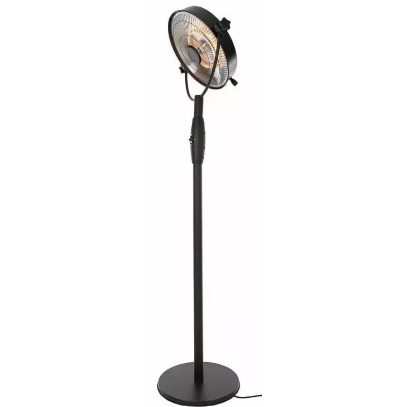 Halogenowy grzejnik elektryczny SUNRED Retro, 2100/900 W, do użytku wewnętrznego na podłodze, ogrzewa do 17 m², czarno-brązowy