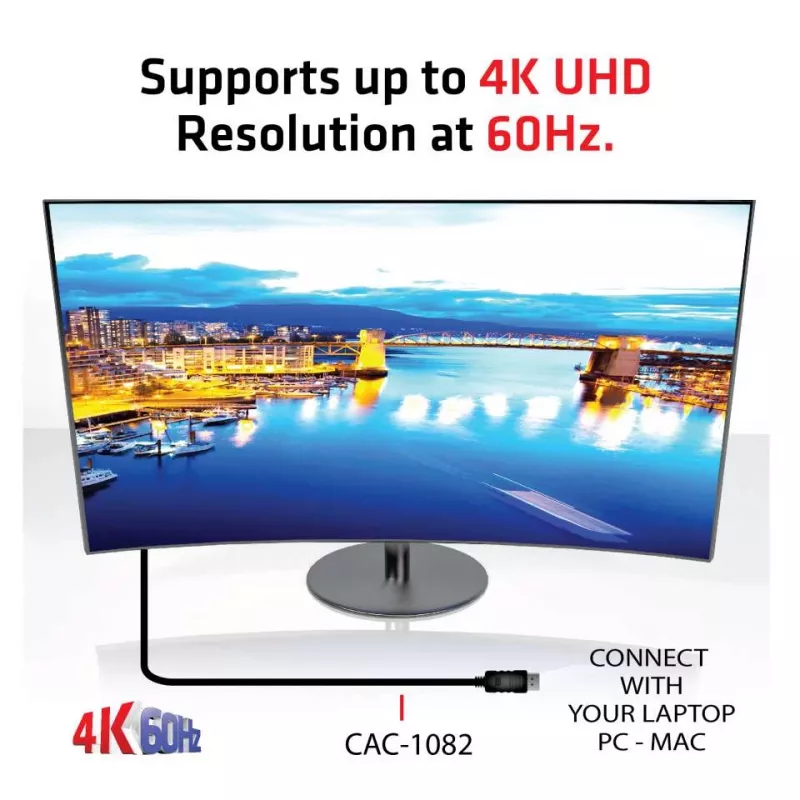 CLUB3D DisplayPort 1.4 do HDMI 2.0b HDR Kabel Męski/Męski 2m