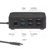 Stacja dokująca USB-C Quad DisplayLink CLUB 3D CSV-2542 — 2× DisplayPort 8K60Hz, 2× HDMI 4K60Hz, PD 100W, Ethernet 2.5G