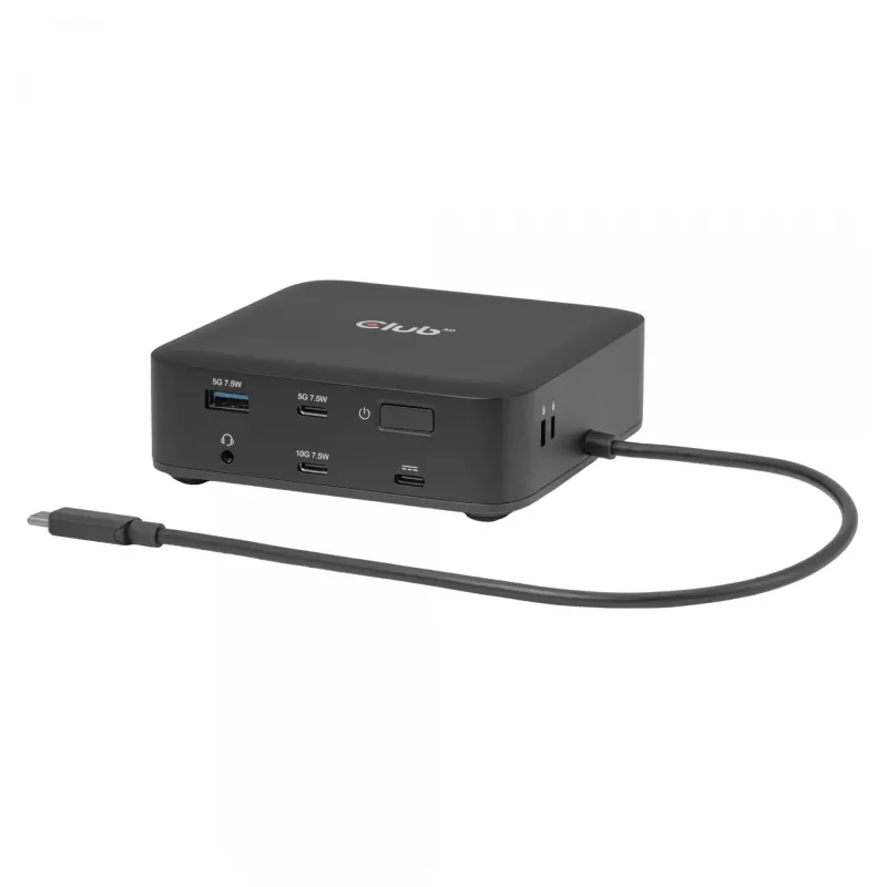 Stacja dokująca USB-C Quad DisplayLink CLUB 3D CSV-2542 — 2× DisplayPort 8K60Hz, 2× HDMI 4K60Hz, PD 100W, Ethernet 2.5G