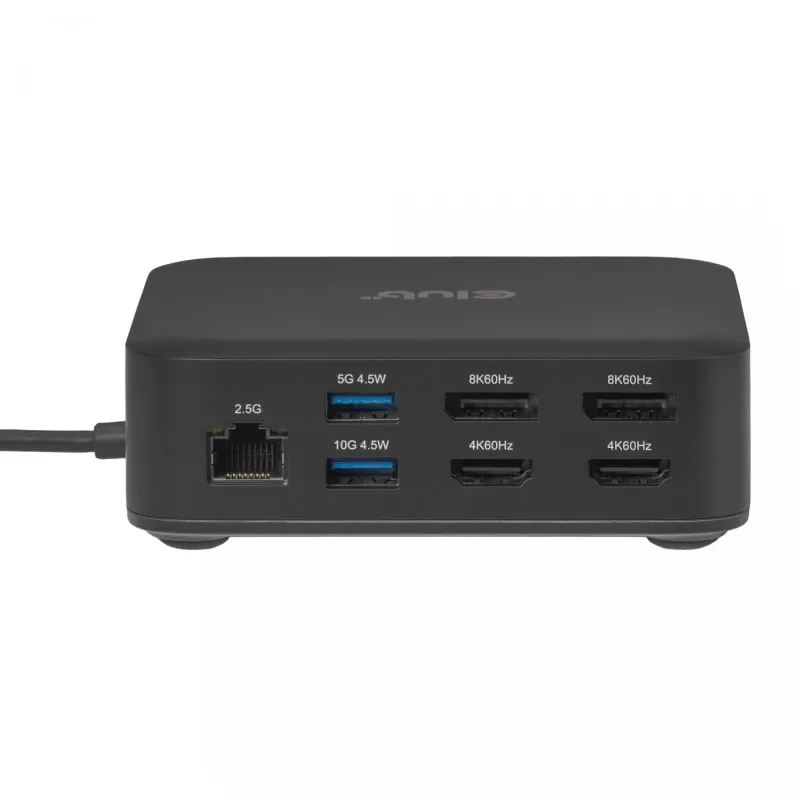 Stacja dokująca USB-C Quad DisplayLink CLUB 3D CSV-2542 — 2× DisplayPort 8K60Hz, 2× HDMI 4K60Hz, PD 100W, Ethernet 2.5G