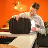 Torba na laptopa R-Go Viva, skóra licowa, z wbudowaną podstawką pod laptopa, paskiem na ramię, 15.6 cala, czarna