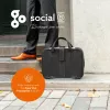 Torba na laptopa R-Go Viva, skóra licowa, z wbudowaną podstawką pod laptopa, paskiem na ramię, 15.6 cala, czarna
