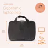 Torba na laptopa R-Go Viva, skóra licowa, z wbudowaną podstawką pod laptopa, paskiem na ramię, 15.6 cala, czarna