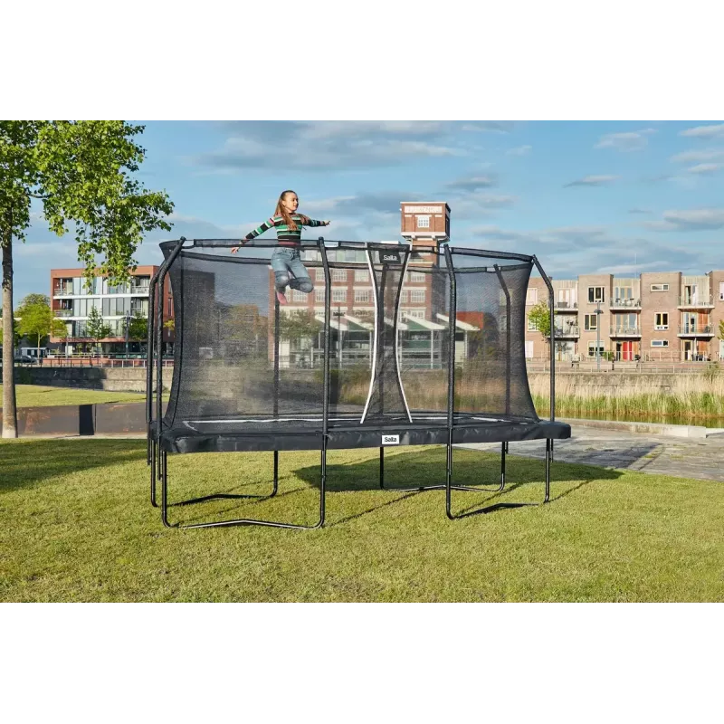 Trampolina naziemna Salta Premium Czarny Edition prostokątna