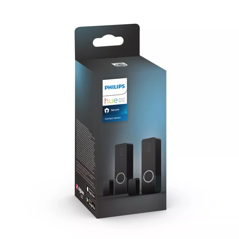 Philips Secure czujnik kontaktowy, Bezprzewodowa, ZigBee, Czarny, Drzwi/Okno, Taśma klejąca/Śruba, III