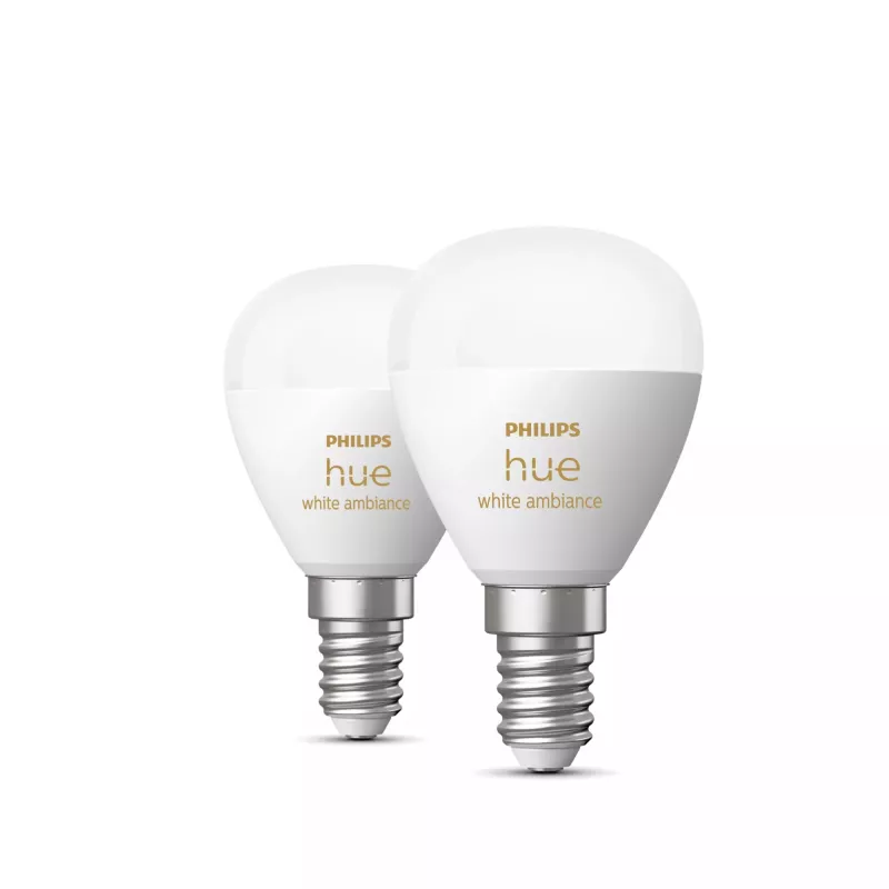 Philips Hue biały ambience Lustre – inteligentna żarówka E14 – (2 szt.)