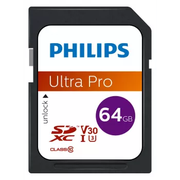 Pamięć flash Philips 64 GB SDXC UHS-I Class 10 FM64SD65B
