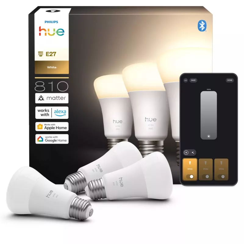 Philips A60 – żarówka inteligentna E27 – 810, Bluetooth/Zigbee, LED, E27, A19, ciepła biel, 2700 K