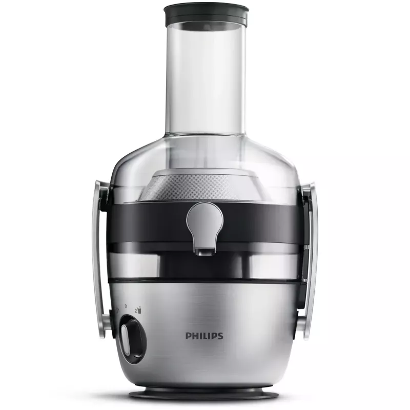 Wyciskarka do soku Philips Avance Collection HR1922/21 — 1200 W, metaliczna, dzbanek SAN, 2 prędkości, rura podająca 8 cm