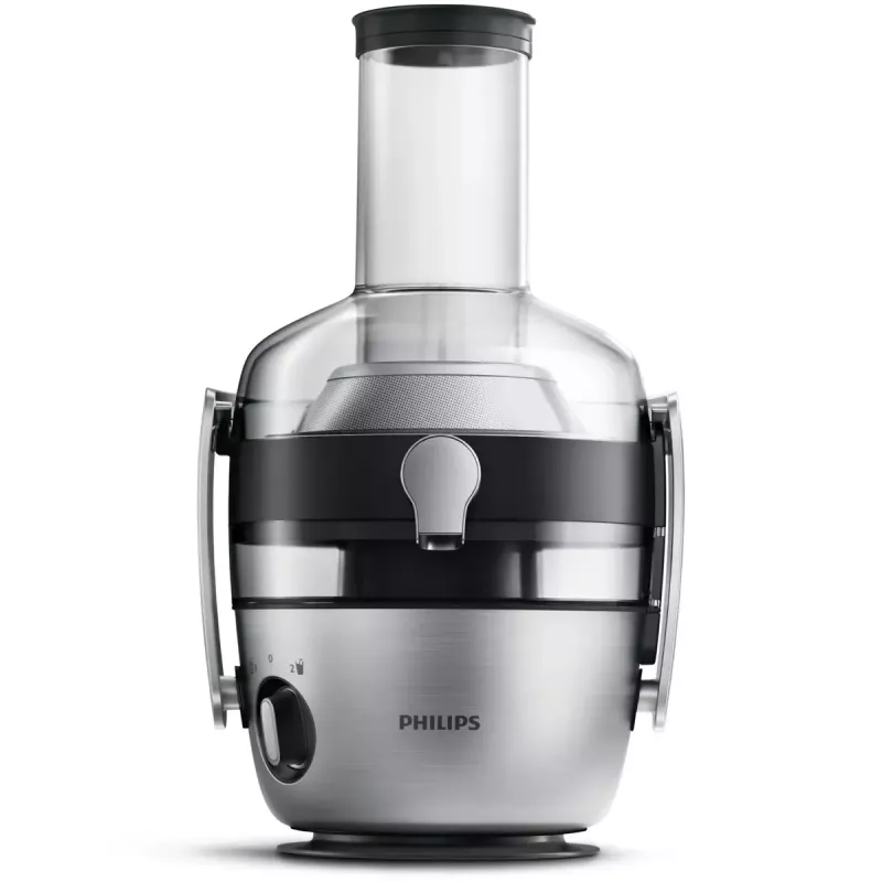 Wyciskarka do soku Philips Avance Collection HR1922/21 — 1200 W, metaliczna, dzbanek SAN, 2 prędkości, rura podająca 8 cm