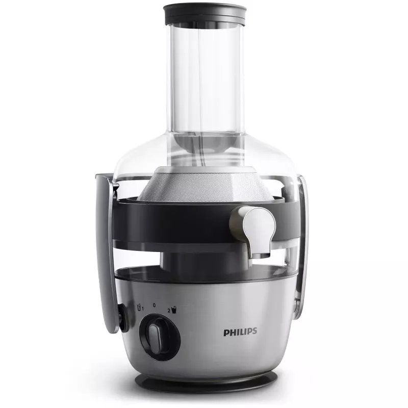 Wyciskarka do soku Philips Avance Collection HR1922/21 — 1200 W, metaliczna, dzbanek SAN, 2 prędkości, rura podająca 8 cm