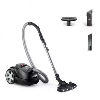 Odkurzacz cylindryczny Philips serii 8000 XD8122/10 — 900 W, worek na kurz 4 l, filtr HEPA, czarny