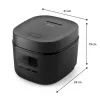 Urządzenie do gotowania ryżu Philips 3000 series HD3080/80, 0,54 L, 400 W, czarny, sterowanie przyciskami