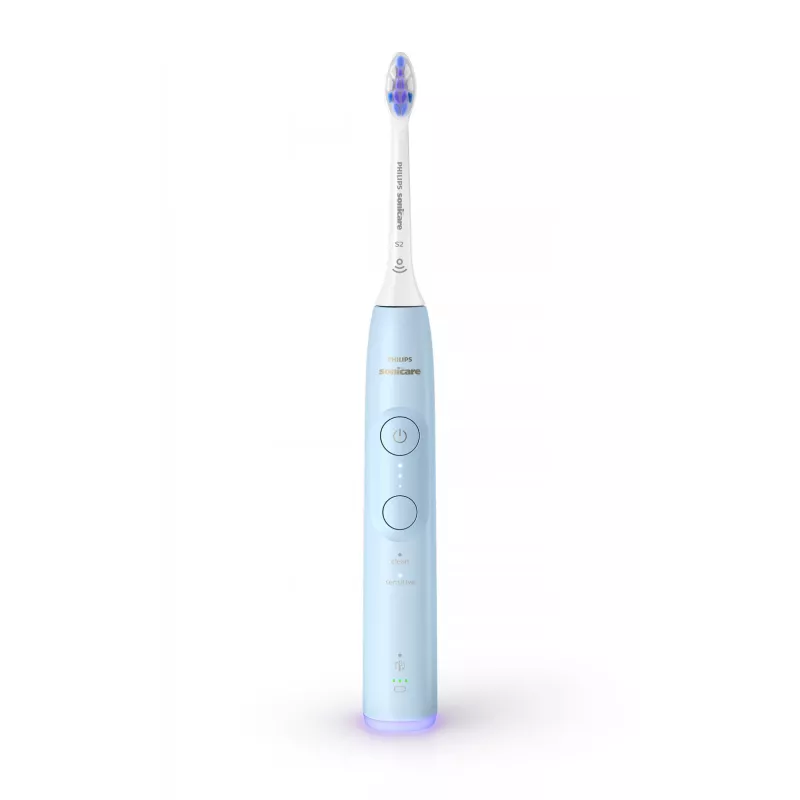 Philips Series 6100 HX7406/01 Szczoteczka akumulatorowa, Dla dorosłych, Szczoteczka soniczna, Codzienna pielęgnacja, Wrażliwe, 62000 ruchów na minutę, Niebieski, 2 min, 4 x 30 s
