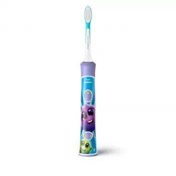 Sonic electric toothbrush Philips Sonicare For Kids HX6322/12 — wbudowany akumulator Li‑Ion, 1 rączka, 2 końcówki szczoteczki, tryb Daily Care
