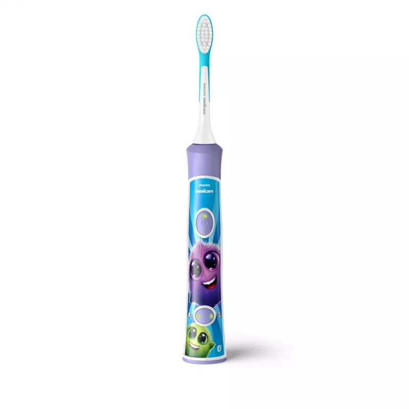 Sonic electric toothbrush Philips Sonicare For Kids HX6322/12 — wbudowany akumulator Li‑Ion, 1 rączka, 2 końcówki szczoteczki, tryb Daily Care