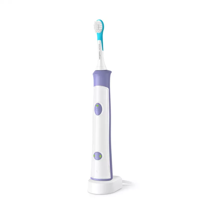 Sonic electric toothbrush Philips Sonicare For Kids HX6322/12 — wbudowany akumulator Li‑Ion, 1 rączka, 2 końcówki szczoteczki, tryb Daily Care