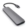 Satechi ST-CMAM laptop dock/port replicator USB 3.2 Gen 1 Type-C, HDMI, USB-A, USB-C, szary, aluminium