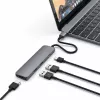 Satechi ST-CMAM laptop dock/port replicator USB 3.2 Gen 1 Type-C, HDMI, USB-A, USB-C, szary, aluminium