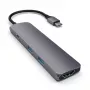 Satechi ST-CMAM laptop dock/port replicator USB 3.2 Gen 1 Type-C, HDMI, USB-A, USB-C, szary, aluminium