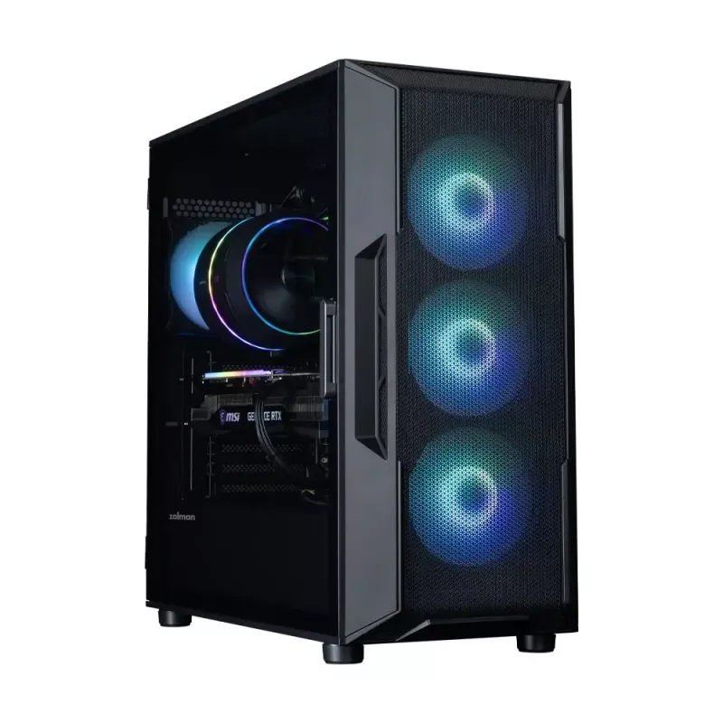 Obudowa PC ZALMAN i3 NEO V2 Mid Tower, wentylatory ARGB x4, czarna