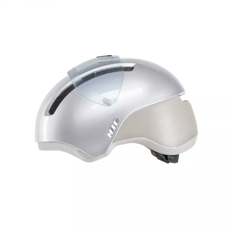 Kask rowerowy HJC CALIDO PLUS L, Pearl szaryish srebrny, in-mold, 58–63 cm, 350 g, magnetyczny daszek