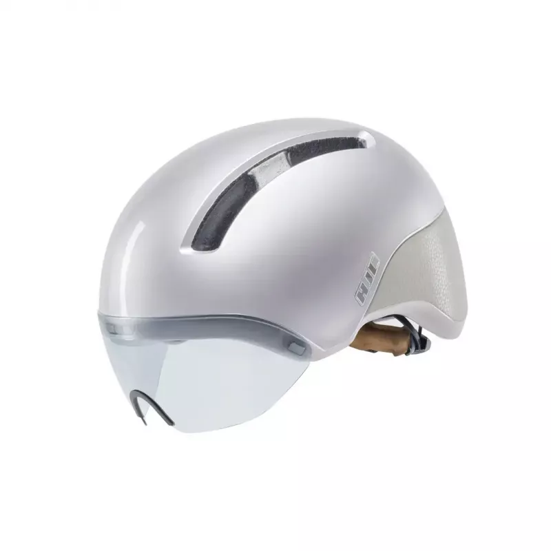 Kask rowerowy HJC CALIDO PLUS L, Pearl szaryish srebrny, in-mold, 58–63 cm, 350 g, magnetyczny daszek