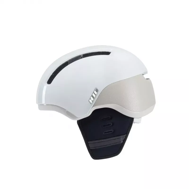 Kask rowerowy HJC Calido Plus, rozmiar S (51–56 cm), In-mold, wizjer magnetyczny, 350 g, biały/szary
