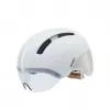 Kask rowerowy HJC CALIDO PLUS Rozmiar L — biało-szary, In-mold, 58–63 cm, 350 g, daszek magnetyczny