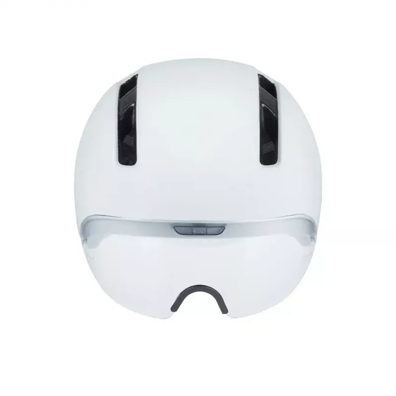 Kask rowerowy HJC CALIDO PLUS Rozmiar L — biało-szary, In-mold, 58–63 cm, 350 g, daszek magnetyczny