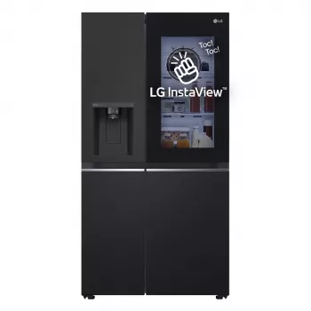 LG InstaView GSGV81EPLL lodówka side-by-side wolnostojąca 635 L czarna