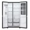 LG InstaView GSGV81EPLL lodówka side-by-side wolnostojąca 635 L czarna