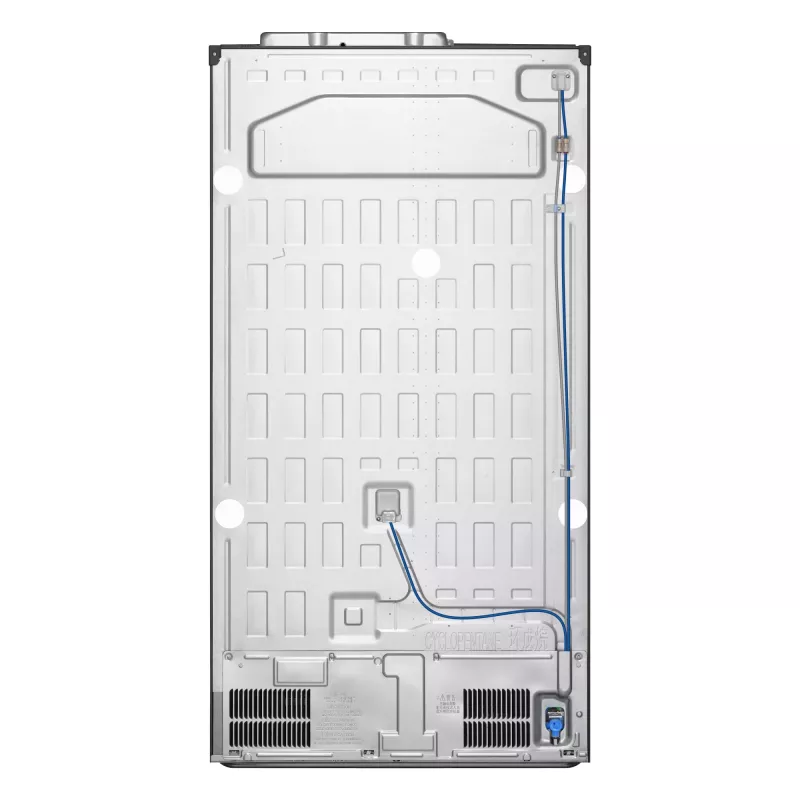 LG InstaView GSGV81EPLL lodówka side-by-side wolnostojąca 635 L czarna