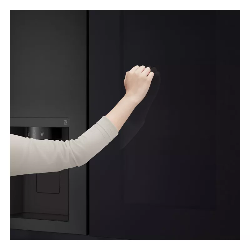 LG InstaView GSGV81EPLL lodówka side-by-side wolnostojąca 635 L czarna