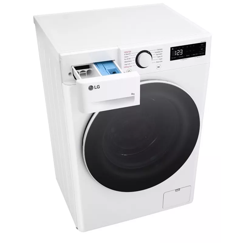 Pralka LG F2WR508S0W ładowana od przodu 8 kg 1160 obr./min Czarny, Biały