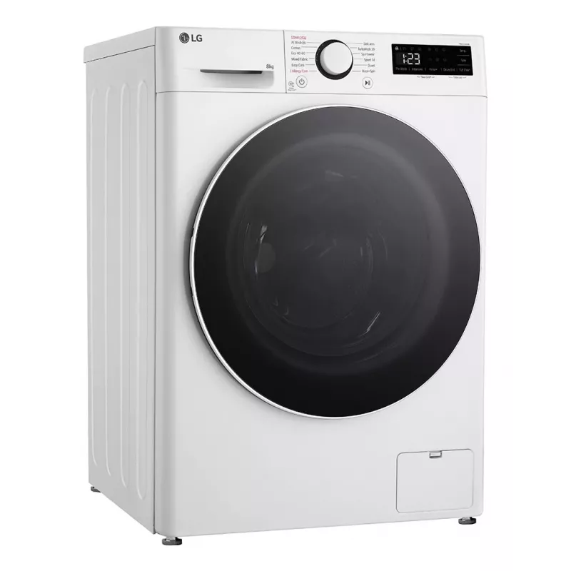 Pralka LG F2WR508S0W ładowana od przodu 8 kg 1160 obr./min Czarny, Biały