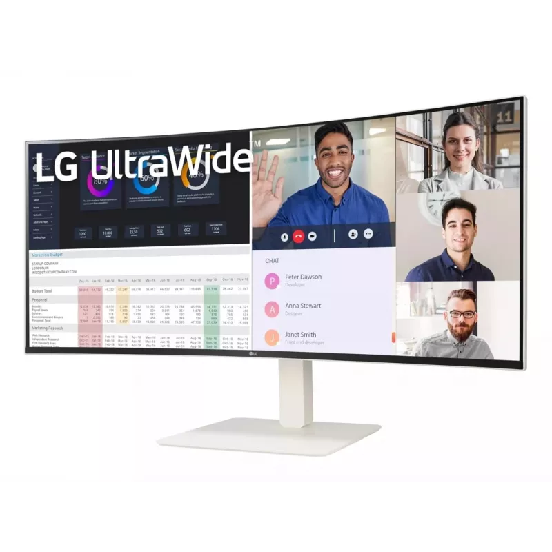 LG 38WR85QC-W monitor komputerowy 96,5 cm (38 cali) 3840 x 1600 pikseli UltraWide Quad HD LCD Biały