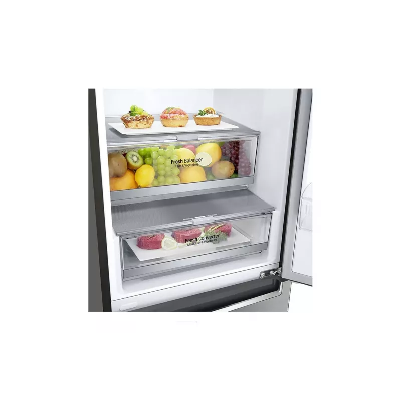 LG GBB72PZDMN lodówko-zamrażarka Wolnostojąca 384 L Srebrny