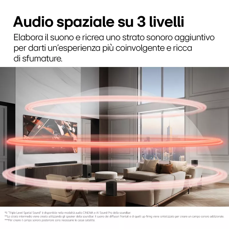 Soundbar LG S95TR 9.1.5 kanałów 810 W RMS z bezprzewodowym subwooferem 220 W, czarny