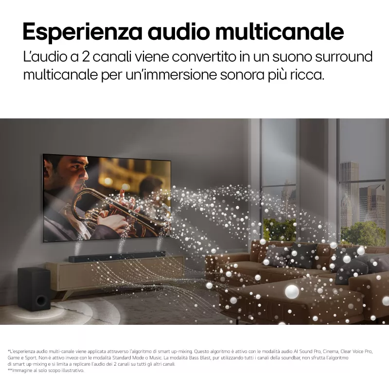 Soundbar LG S95TR 9.1.5 kanałów 810 W RMS z bezprzewodowym subwooferem 220 W, czarny
