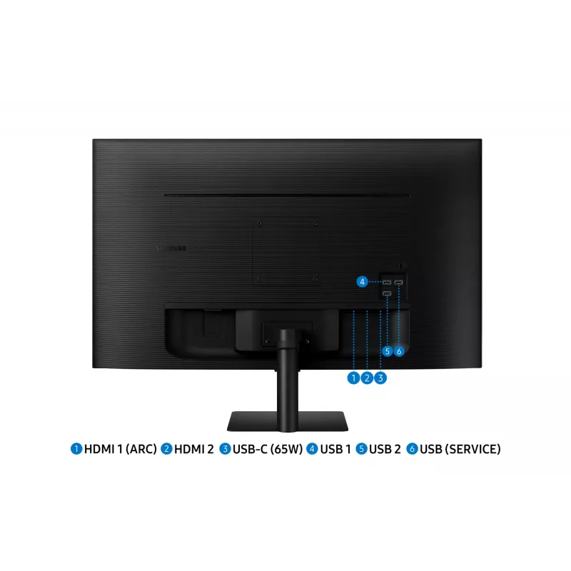 Monitor komputerowy Samsung M70D 81,3 cm (32 cale) 3840 x 2160 pikseli 4K Ultra HD LED Czarny