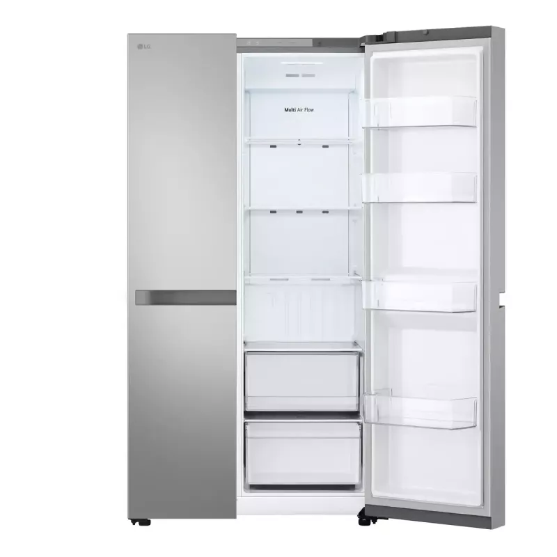 LG NatureFRESH GSBC40PYPE Amerykańska lodówka z zamrażarką - Prime srebrny - Klasa E