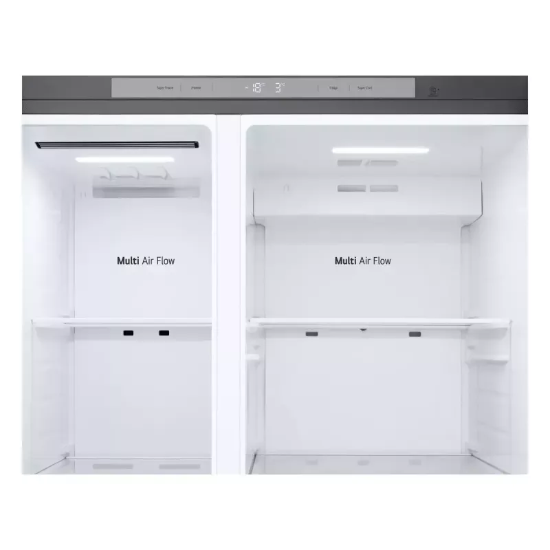 LG NatureFRESH GSBC40PYPE Amerykańska lodówka z zamrażarką - Prime srebrny - Klasa E