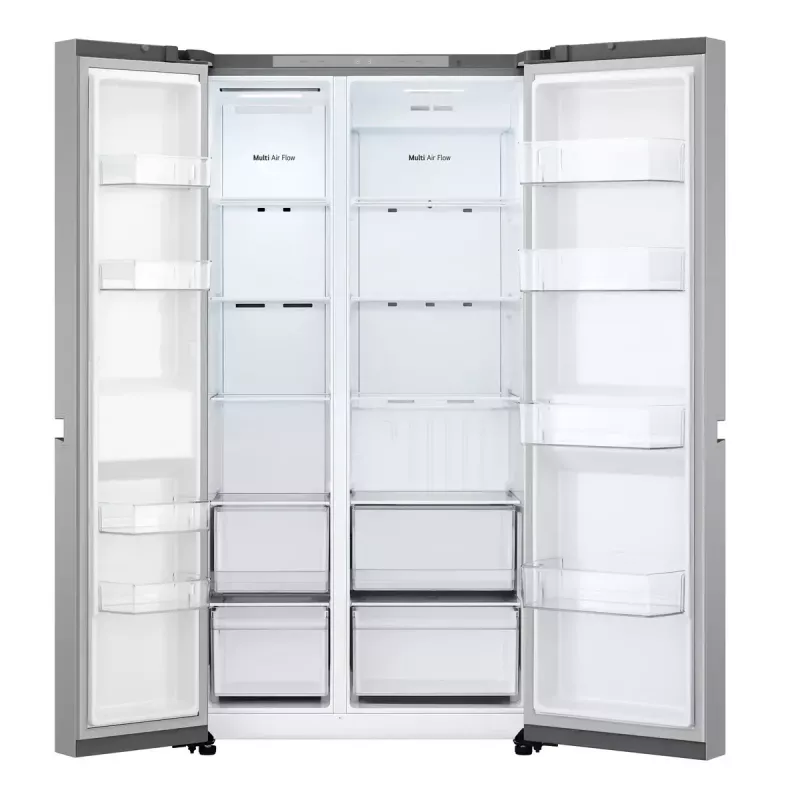 LG NatureFRESH GSBC40PYPE Amerykańska lodówka z zamrażarką - Prime srebrny - Klasa E